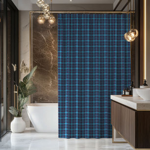 Rideau Tartan Bleu Cadeau pour Son Style de Salle