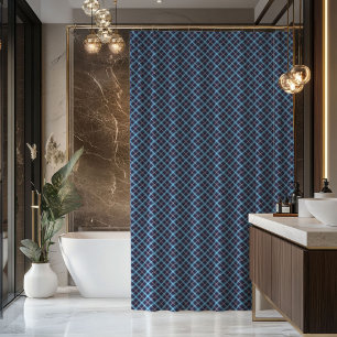 Rideau Tartan Rustique Bleu Marine Idée Cadeau Sal