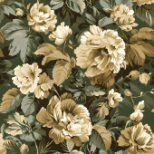 Rideau vert or luxueux style botanique moderne