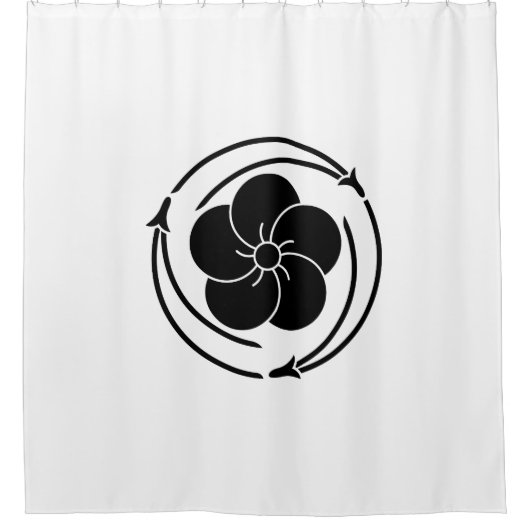 RIDEAUX DE DOUCHE 三つ追い松葉に捻じ梅 (Devant)