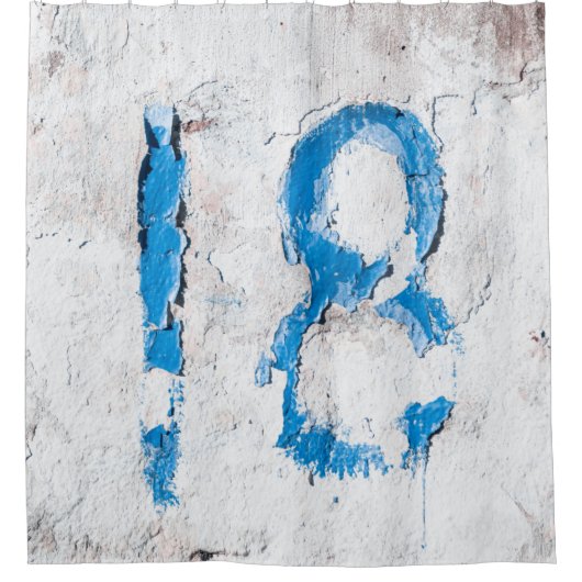 Rideaux De Douche 18 texte sur mur (Devant)