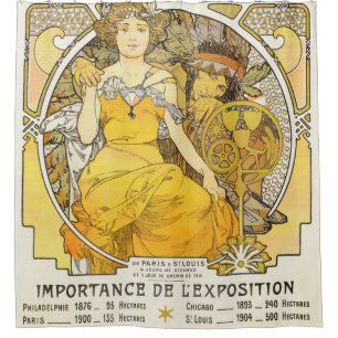Rideaux De Douche 1904 World's Fair By Alphonse Mucha