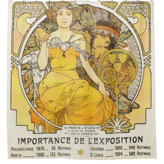 Rideaux De Douche 1904 World's Fair By Alphonse Mucha (Devant)