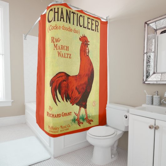 Rideaux De Douche 1910 Partition Chanticleer (En situation)