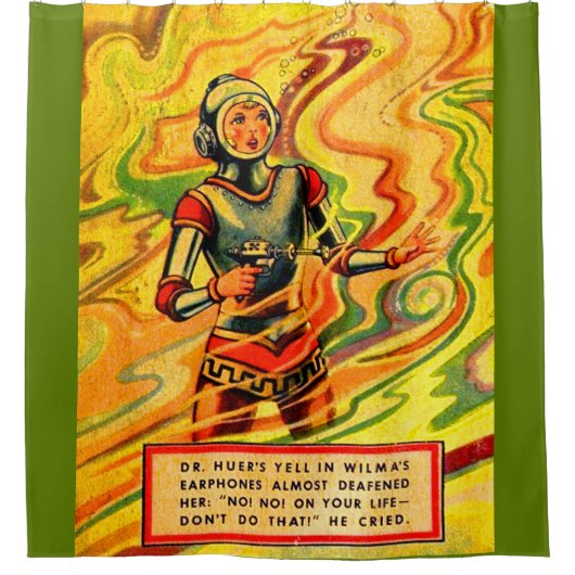 Rideaux De Douche 1930 Buck Rogers bande dessinée Wilma Deering (Devant)