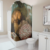 Rideaux De Douche 19e century print sea anemones (En situation)