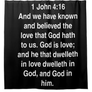 Rideaux De Douche 1 Jean 4 16 Dieu Est Amour Verset Biblique