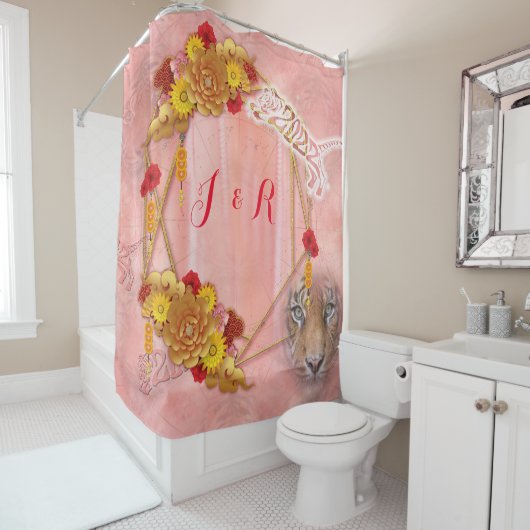 Rideaux De Douche 2022 l'année du Tigre (En situation)