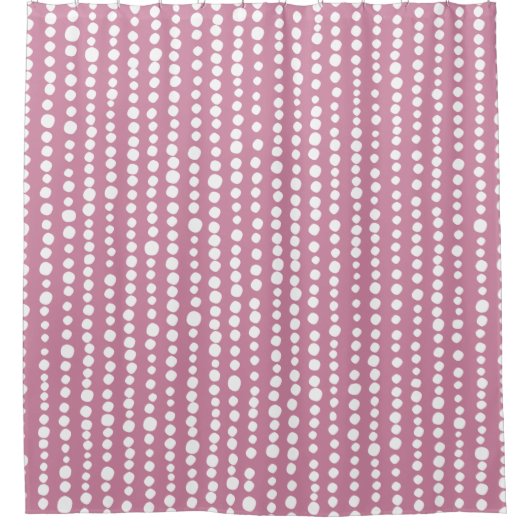 Rideaux De Douche 230216 - Blanc sur Rose Cashmere (Devant)
