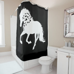Rideaux De Douche 2- Chemise Cheval, Aiguille Cheval, Cheval Filles