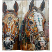 Rideaux De Douche 2 Chevaux majestueux (Devant)
