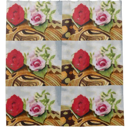 Rideaux De Douche 2 tableaux rose (Devant)