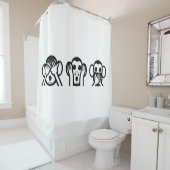 Rideaux De Douche 3 Singes Sages Emoji (En situation)