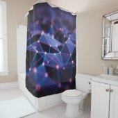 Rideaux De Douche 3D. Abstract background, connection a (En situation)