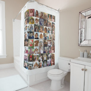 Rideaux De Douche 56 Photo Collage - minimal moderne blanc