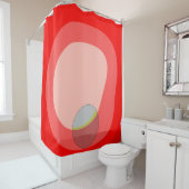Rideaux De Douche 615 Abstrait rouge (En situation)