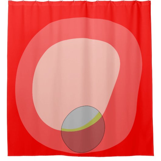 Rideaux De Douche 615 Abstrait rouge (Devant)