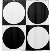 Rideaux De Douche 70s Checks and Circles Black and White (Devant)