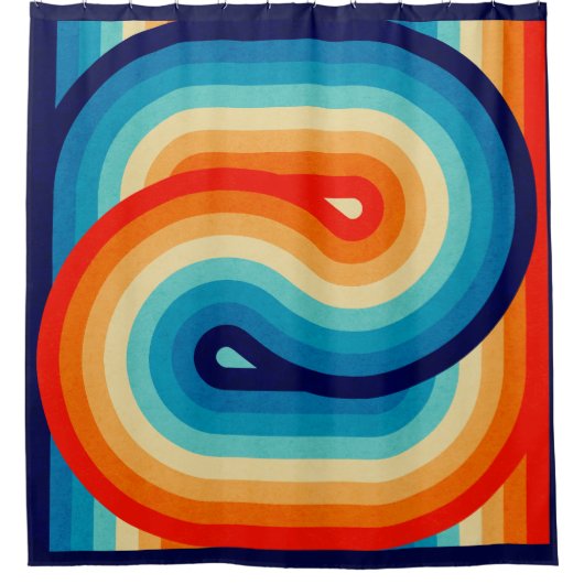 Rideaux De Douche 70s Double Wave (Devant)