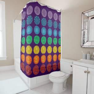 Rideaux De Douche 7 couleurs d'arc-en-ciel de Chakras #1