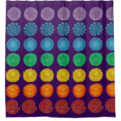 Rideaux De Douche 7 couleurs d'arc-en-ciel de Chakras #1 (Devant)