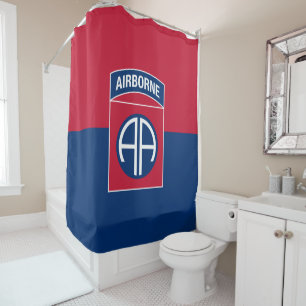 Rideaux De Douche 82e division aérienne Flag Military Vétéran