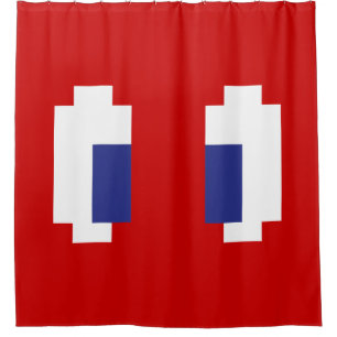 Rideaux De Douche 8 bits Pixel Manga Eyes