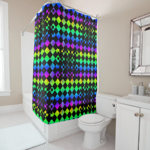 Rideaux De Douche à damiers Twist par Kenneth Yoncich