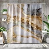 Rideaux De Douche A luxurious gold and white marble background