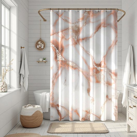 Rideaux De Douche A luxurious rose-gold marble background