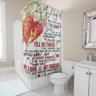 Rideaux De Douche À ma femme Décoration de vacances Lettre à ma f