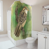 Rideaux de douche à petits éperons - Vert (En situation)