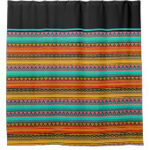 Rideaux de douche à rayures aztèques (Devant)