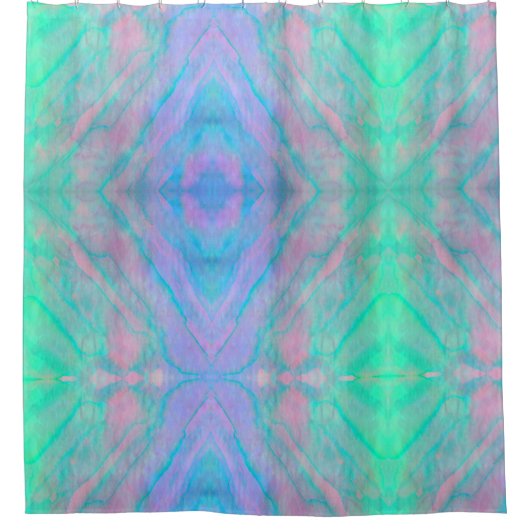 Rideaux De Douche Abalone Shell Aquarelle Mère de Pierre Perle (Devant)