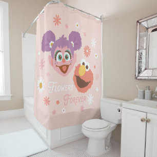 Rideaux De Douche Abby Cadabby & Elmo Fleurs pour toujours