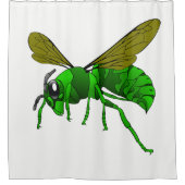 Rideaux De Douche Abeille de guêpe verte et citron vert (Devant)