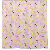 Rideaux De Douche Abeille de miel rose (Devant)