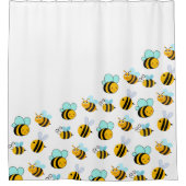 Rideaux De Douche Abeilles fantaisistes (Devant)