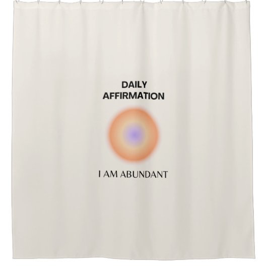 Rideaux De Douche Abondante Affirmation Quotidienne Positive Spiritu (Devant)