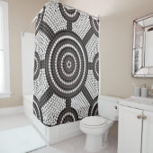 Rideaux De Douche Aboriginal dot painting (En situation)