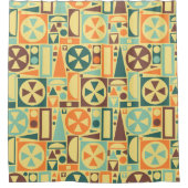 Rideaux De Douche Abrégé sur géométrique moderne v2 la rétro moitié (Devant)