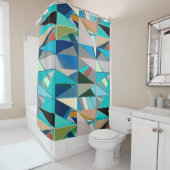 Rideaux De Douche Abrégé sur, turquoise et neutres modernes la (En situation)