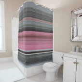 Rideaux De Douche Abstract #1: Rose et grey (En situation)