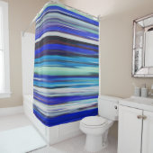 Rideaux De Douche Abstract #2: Blue blur (En situation)
