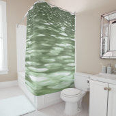 Rideaux De Douche Abstract #3: Olive green blur (En situation)