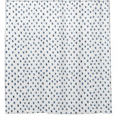 Rideaux De Douche Abstract Blue Spots and Dots Pattern Curtain (Devant)