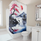 Rideaux De Douche Abstract Crane 001 Shower Curtain (En situation)