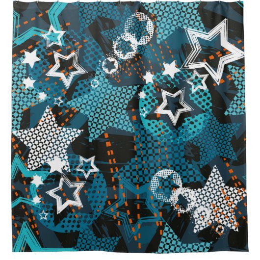 Rideaux De Douche Abstract grunge star pattern creative the backgrou (Devant)
