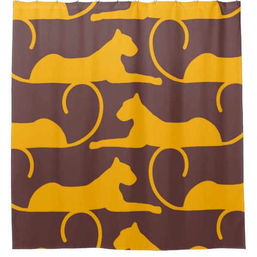 Rideaux De Douche Abstract Hand Drawing Leopard Cheetah Panther Cat (Devant)