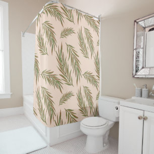 Rideaux De Douche Abstract Leaf Pattern